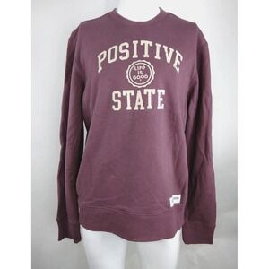 Life is Good Men Simply True Fleece Pullover Positive State Deep Purple/Brown Sm